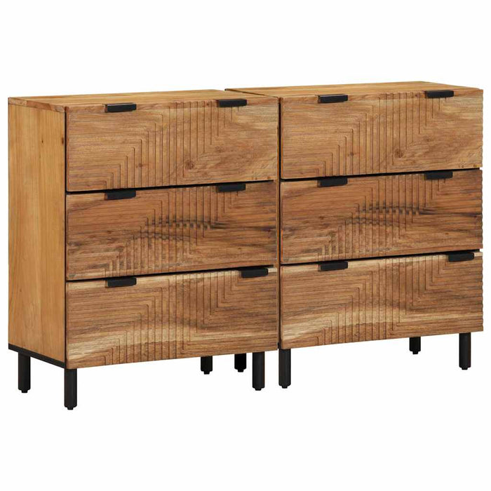 Set de bufet 2 buc. 120 x 33 x 75 cm Lemn Solid de Acacia - WALTI WALTI