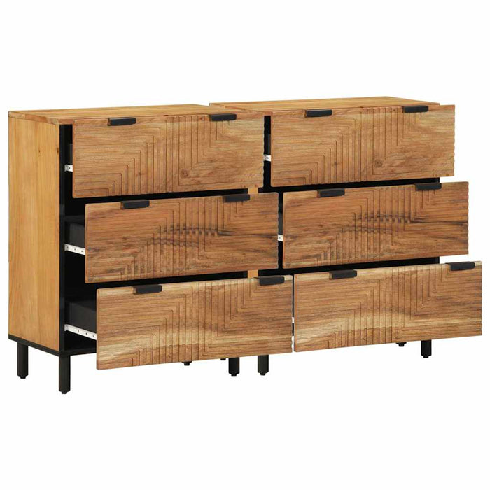 Set de bufet 2 buc. 120 x 33 x 75 cm Lemn Solid de Acacia - WALTI WALTI
