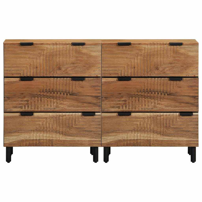 Set de bufet 2 buc. 120 x 33 x 75 cm Lemn Solid de Acacia - WALTI WALTI