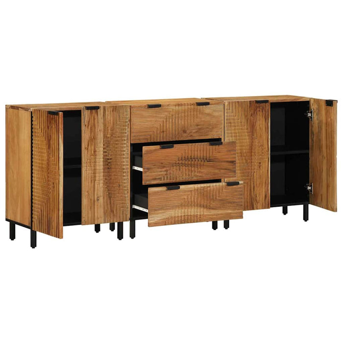 Set de bufet 3 buc. 180 x 33 x 75 cm Lemn Solid de Acacia WALTI