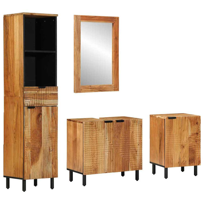 Set dulap baie 4 buc. natural 38 x 33 x 160 cm WALTI