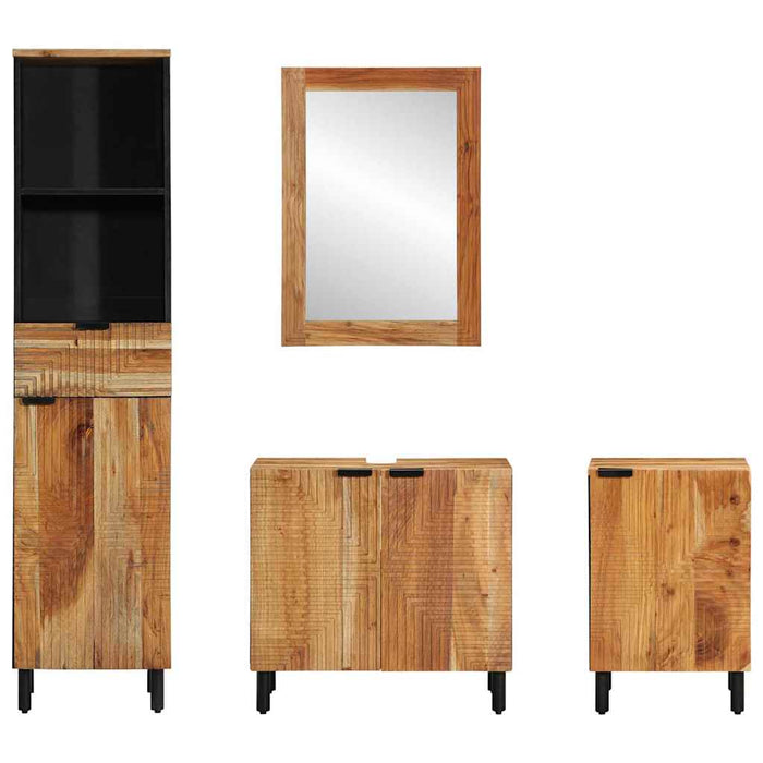 Set dulap baie 4 buc. natural 38 x 33 x 160 cm WALTI