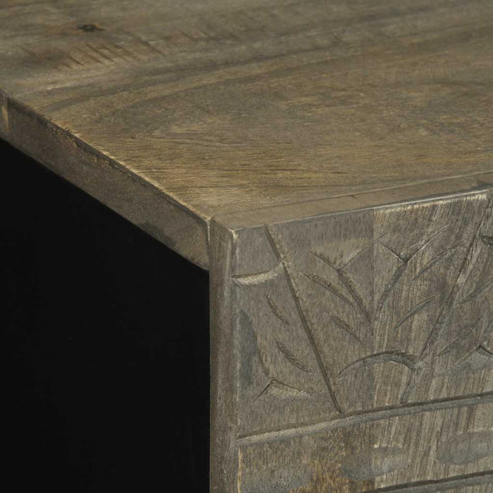 Bufete 3 piese gri deschis 60x33,5x75 cm lemn masiv de mango WALTI