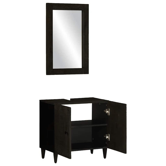 Set mobilier de baie, 2 piese, lemn masiv de mango WALTI