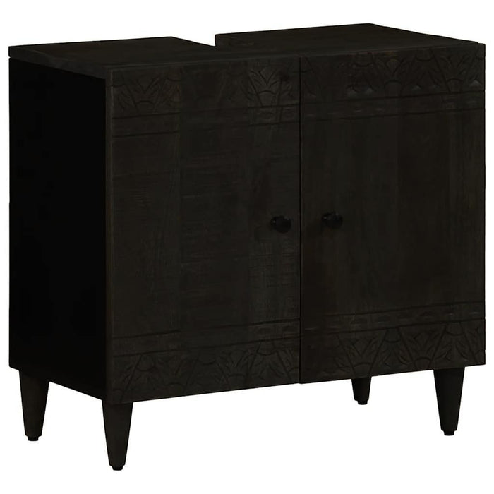 Set mobilier de baie, 2 piese, lemn masiv de mango WALTI