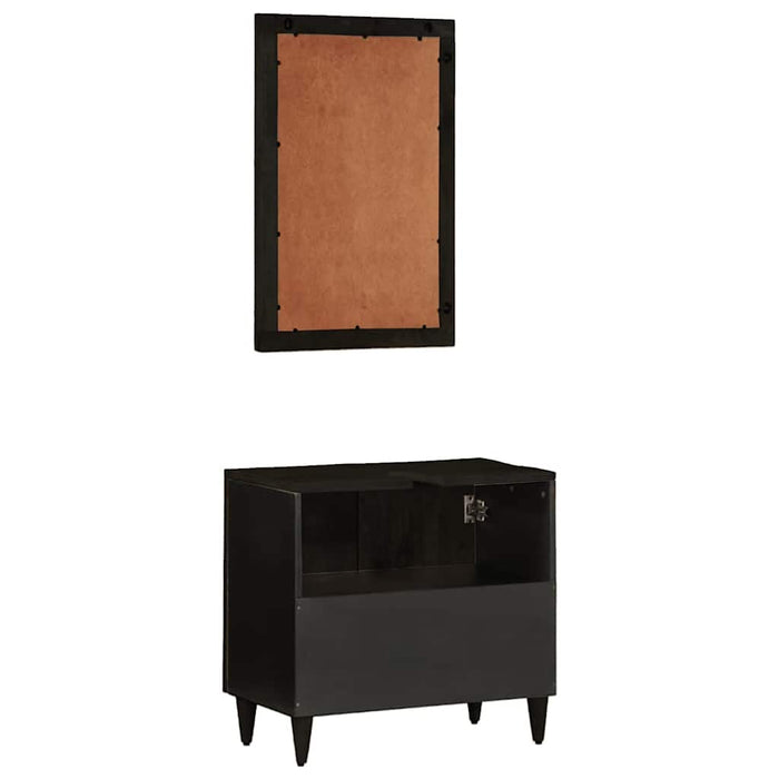 Set mobilier de baie, 2 piese, lemn masiv de mango WALTI