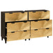 Bufet 2 pcs Negru și Aur 60 x 33 x 75 cm Lemn masiv de mango - WALTI WALTI
