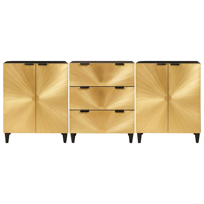 Set de bufet 3 buc. 180 x 33 x 75 cm Lemn de mango solid - WALTI WALTI