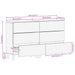 Bufet 2 pcs Finisaj Alb Spălat 60 x 33 x 75 cm - WALTI WALTI