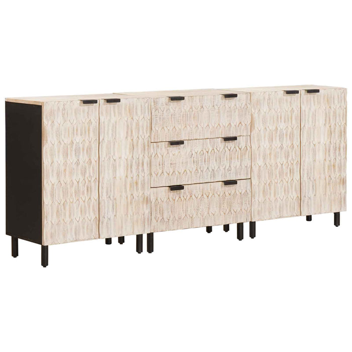 Bufet 3 pcs Finisaj Alb Spălat 180 x 33 x 75 cm - WALTI WALTI