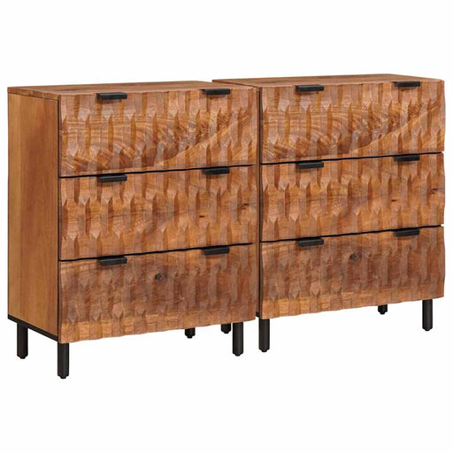Bufet 2 pcs Finisaj Acacia Maro 60 x 33 x 75 cm - WALTI WALTI
