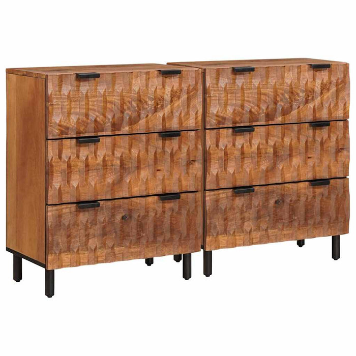 Bufet 2 pcs Finisaj Acacia Maro 60 x 33 x 75 cm - WALTI WALTI