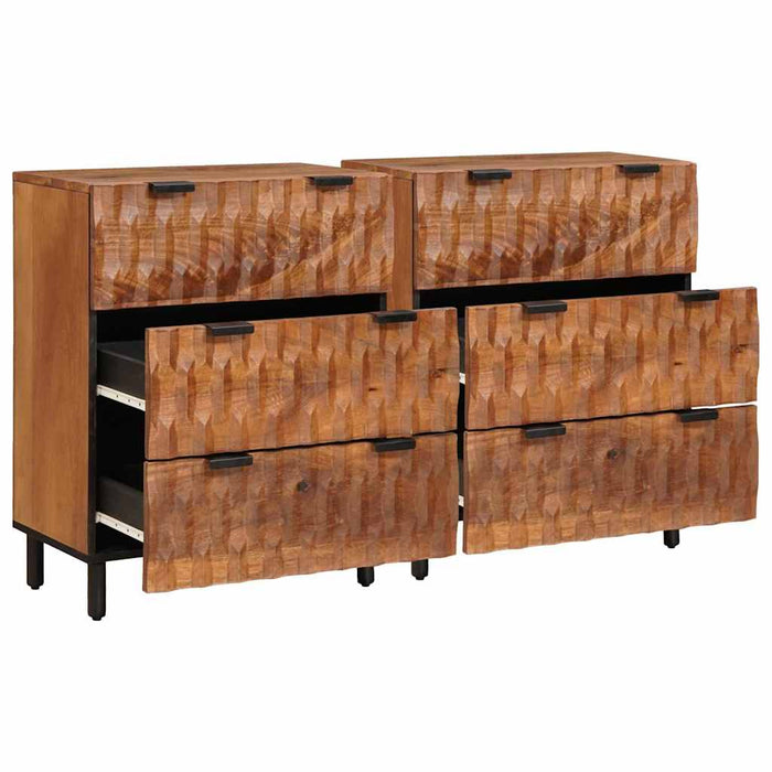 Bufet 2 pcs Finisaj Acacia Maro 60 x 33 x 75 cm - WALTI WALTI