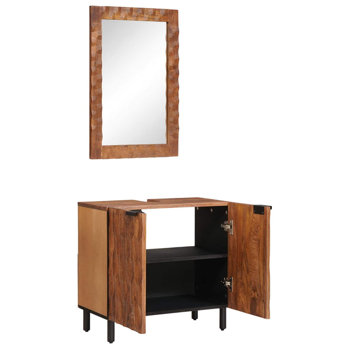 Seturi de baie 2 buc. Maro Acacia Finisat 62 x 33 x 58 cm WALTI