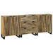 Set de mobilier pentru baie 3 pcs Maro Mediu Lemn masiv - WALTI WALTI