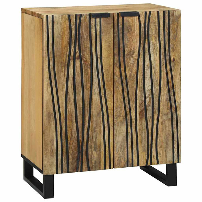 Set de mobilier pentru baie 3 pcs Maro Mediu Lemn masiv - WALTI WALTI