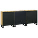 Set de mobilier pentru baie 3 pcs Maro Mediu Lemn masiv - WALTI WALTI