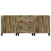 Set de mobilier pentru baie 3 pcs Maro Mediu Lemn masiv - WALTI WALTI