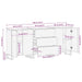 Set de mobilier pentru baie 3 pcs Maro Mediu Lemn masiv - WALTI WALTI