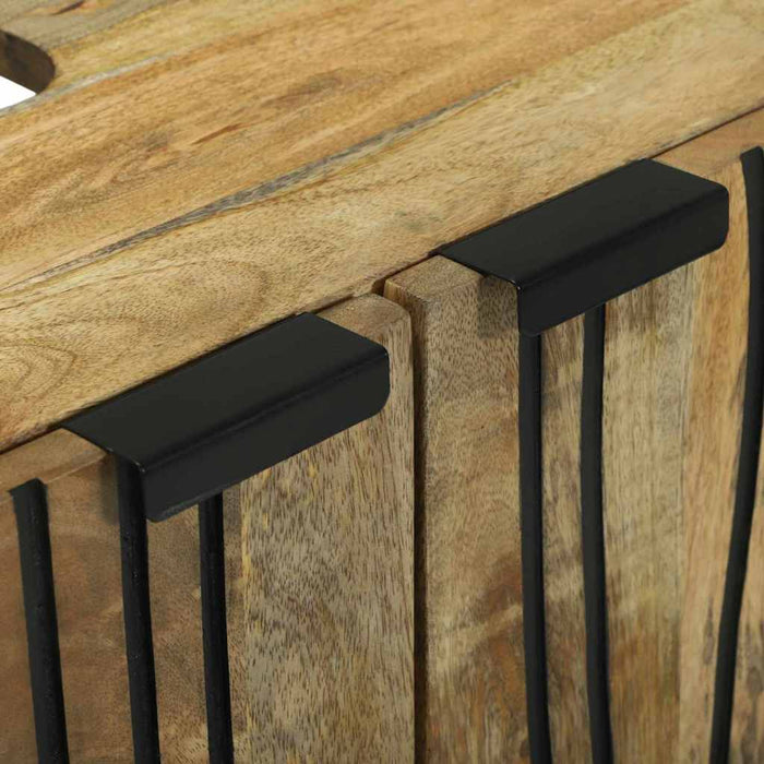 Set de mobilier pentru baie cu raft cu depozitare cu ușă cu oglindă 2 pcs Maro Standard - WALTI WALTI