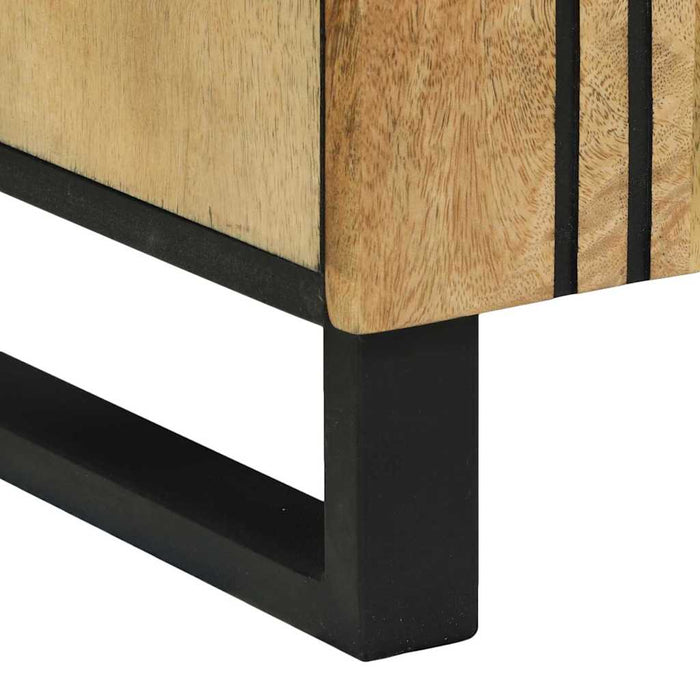 Set de mobilier pentru baie cu sertar cu raft cu depozitare cu ușă cu oglindă 3 pcs Maro Înalt - WALTI WALTI