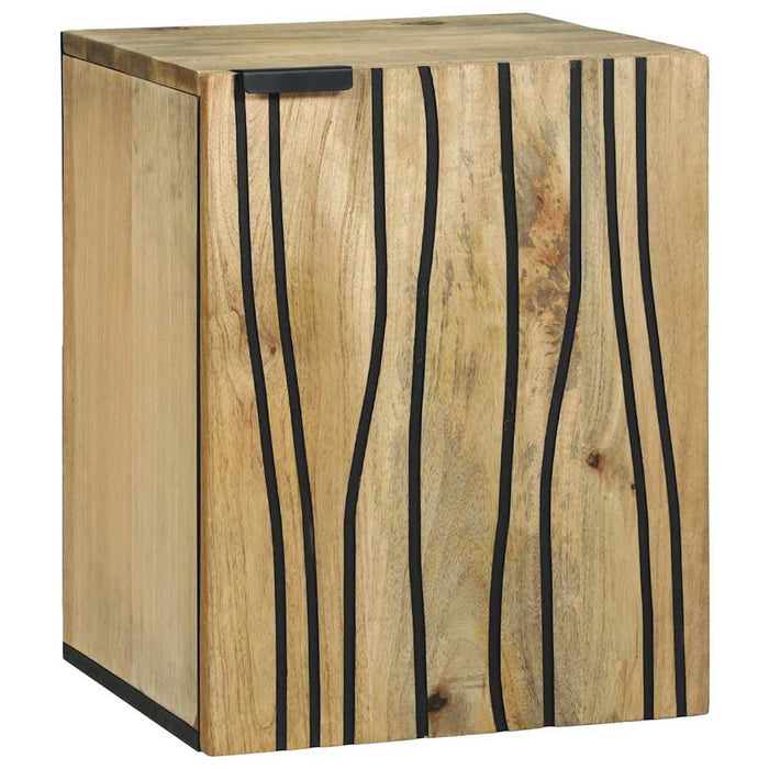 Set de mobilier pentru baie cu sertar cu raft cu depozitare cu ușă cu oglindă 5 pcs Maro Mediu - WALTI WALTI