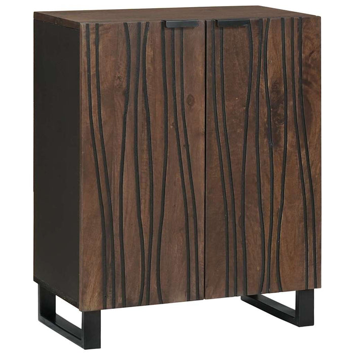 Set de mobilier pentru baie cu sertar cu raft cu depozitare cu ușă 3 pcs Maro mare - WALTI WALTI