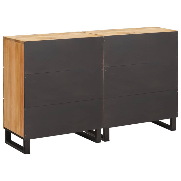 Bufet 2 pcs Maro 60 x 33 x 75 cm Lemn de mango solid - WALTI WALTI