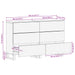 Bufet 2 pcs Maro 60 x 33 x 75 cm Lemn de mango solid - WALTI WALTI