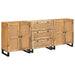 Bufet 3 pcs Maro 180 x 33 x 75 cm Lemn de mango solid - WALTI WALTI