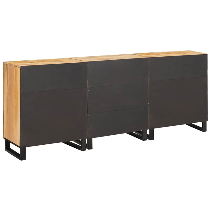 Bufet 3 pcs Maro 180 x 33 x 75 cm Lemn de mango solid - WALTI WALTI