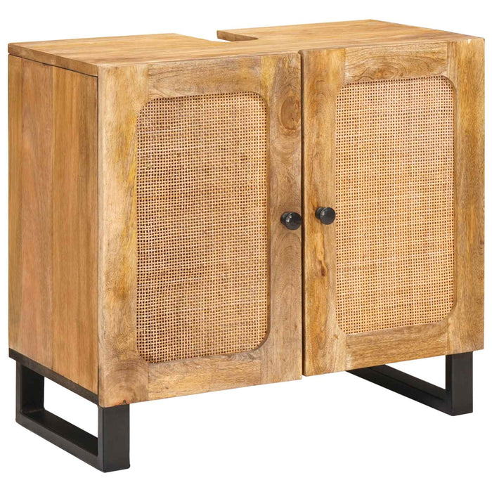 Seturi de baie cu depozitare 2 pcs Maro Lemn de mango solid - WALTI WALTI