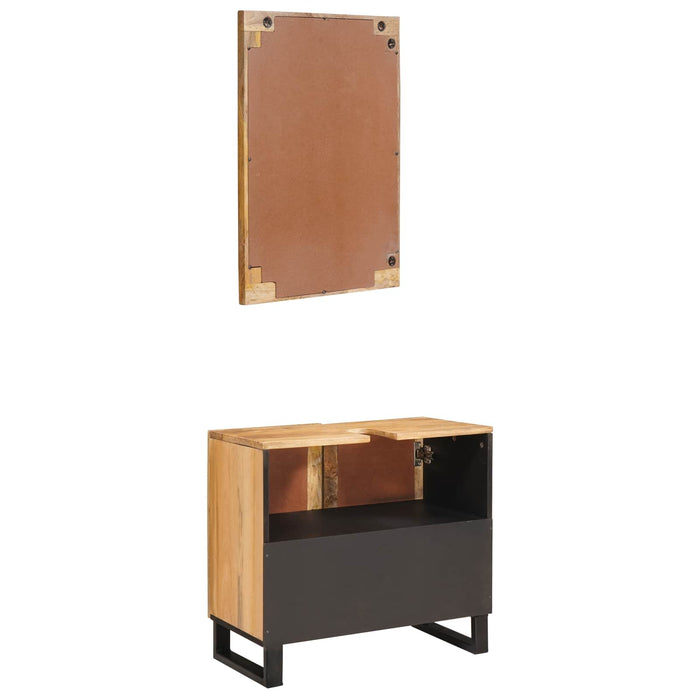 Seturi de baie cu depozitare 2 pcs Maro Lemn de mango solid - WALTI WALTI