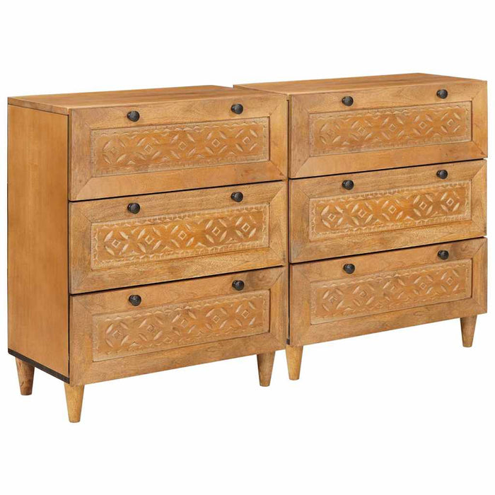Bufet 2 buc. 120 x 33,5 x 75 cm Lemn masiv de mango Maro - WALTI WALTI