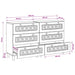 Bufet 2 buc. 120 x 33,5 x 75 cm Lemn masiv de mango Maro - WALTI WALTI