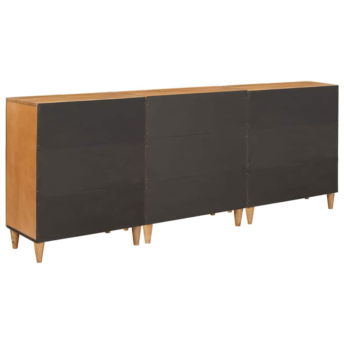 Bufet 3 buc. 180 x 33,5 x 75 cm Lemn masiv de mango Maro - WALTI WALTI