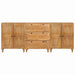 Bufet 3 buc. 180 x 33,5 x 75 cm Lemn masiv de mango Maro - WALTI WALTI