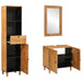 Set de mobilier pentru baie cu sertar 3 pcs Maro Lemn compozit - WALTI WALTI