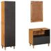 Set de mobilier pentru baie cu sertar 3 pcs Maro Lemn compozit - WALTI WALTI