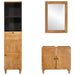 Set de mobilier pentru baie cu sertar 3 pcs Maro Lemn compozit - WALTI WALTI