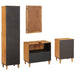 Set de mobilier pentru baie cu sertar 4 pcs Maro Lemn compozit - WALTI WALTI