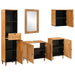 Set de mobilier pentru baie cu sertar 5 pcs Maro Lemn compozit - WALTI WALTI