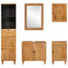 Set de mobilier pentru baie cu sertar 5 pcs Maro Lemn compozit - WALTI WALTI