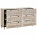 Bufet 2 pcs Alb 120 x 33,5 x 75 cm Lemn masiv de mango - WALTI WALTI