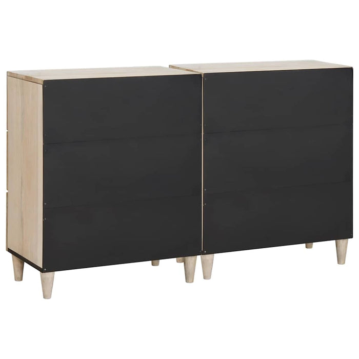 Bufet 2 pcs Alb 120 x 33,5 x 75 cm Lemn masiv de mango - WALTI WALTI