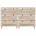 Bufet 2 pcs Alb 120 x 33,5 x 75 cm Lemn masiv de mango - WALTI WALTI