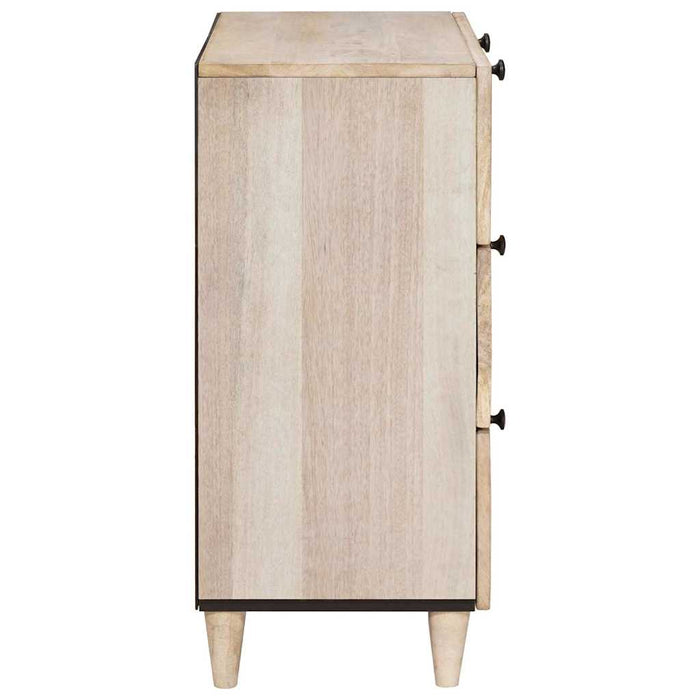 Bufet 2 pcs Alb 120 x 33,5 x 75 cm Lemn masiv de mango - WALTI WALTI