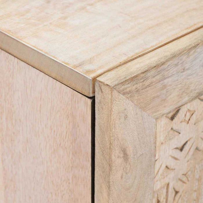 Bufet 3 pcs Alb 180 x 33,5 x 75 cm Lemn masiv de mango - WALTI WALTI