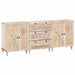 Bufet 3 pcs Alb 180 x 33,5 x 75 cm Lemn masiv de mango - WALTI WALTI