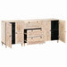 Bufet 3 pcs Alb 180 x 33,5 x 75 cm Lemn masiv de mango - WALTI WALTI
